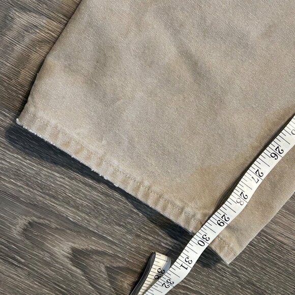 Carhartt B11 Washed Duck Work Pants 34x30 Desert Tan Grunge Utility Dungarees - Picture 7 of 14